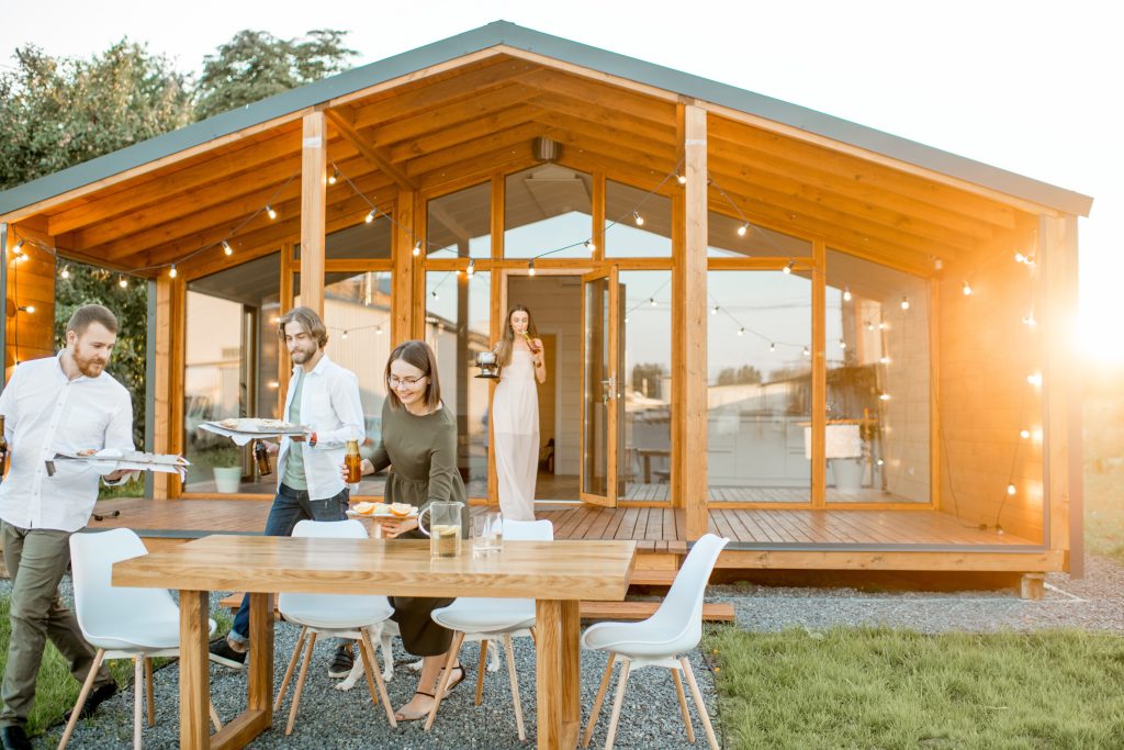friends gathering at a new accessory dwelling unit